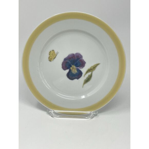 Williams Sonoma Summer Studies Salad Plates Flowers Bugs Herbs 7.75” Set of 4 - Picture 3 of 9